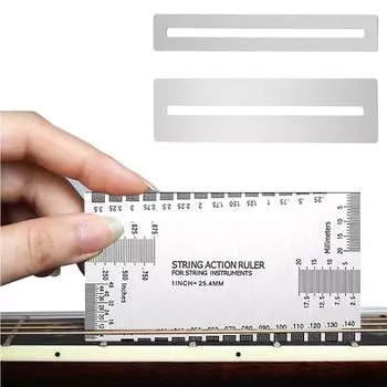 Измеритель высоты струн Линейка высоты струн для гитары Набор из 3 инструментов для измерения высоты струн Защита накладки грифа Шлифовка накладки грифа