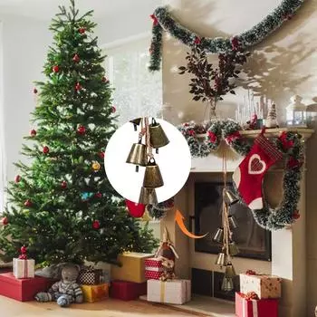 Изношенный колокольчик коровы, рождественский колокольчик, металлический винтажный колокольчик, украшение, кулон, праздничное украшение, атмосфера, колокольчик (1шт) белый