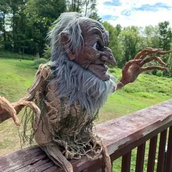 Износостойкая 3-х цветовая уникальная привлекательная статуя гнома ужасов, статуэтка гнома чёрный