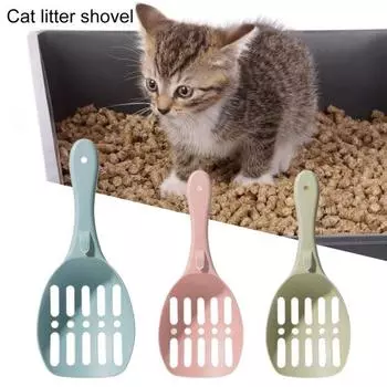 Износостойкая эргономичная ручка с гладкими краями Совок для наполнителя для домашних животных Лопата для кошек Товары для домашних животных синий