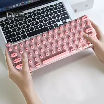 Износостойкая пленка для клавиатуры с сильным сцеплением, универсальная пленка для дизайна ногтей для ноутбука, защитная пленка для клавиатуры Round чёрный