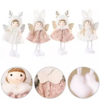 Износостойкая подвеска в виде рождественского ангела в виде рогов оленя, праздничная фея A