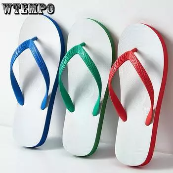 Износостойкие пляжные сандалии с толстой подошвой и шлепанцами для мужчин, модные и нескользящие тапочки 38-39 чёрный