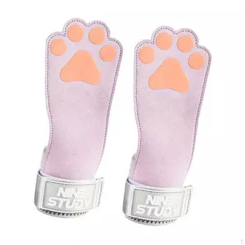 Износостойкие противоскользящие кожаные ремни для поднятия тяжестей розовый