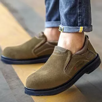 Износостойкие, ударопрочные и ударопрочные полусапоги с одной педалью, защитная рабочая обувь для электросварщиков для мужчин 36