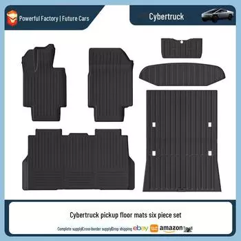 Износостойкие водонепроницаемые коврики для багажника Tesla Cybertruck TPE Back Fight