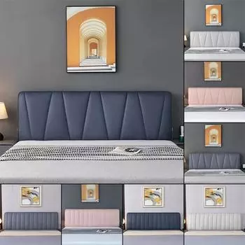 Износостойкий чехол для изголовья кровати, утолщенный эластичный всеобъемлющий технологический тканевый чехол для изголовья кровати, пылезащитный защитный чехол для спинки кровати W120 x H65cm