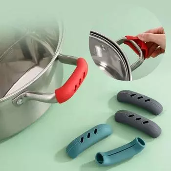 Износостойкий чехол для кастрюли, термостойкий зажим для ушей, крышки для кастрюль, крышки для ручек для кастрюль, крышка ... grey-cap