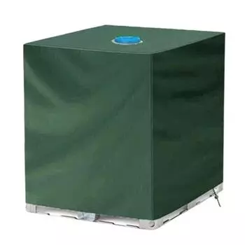 Износостойкий чехол для ведра IBC для улицы 1000 л, защита контейнера IBC для сада и двора от дождя Style 2-Green