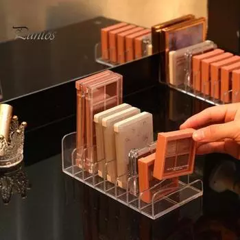 Износостойкий держатель для макияжа, держит стол в чистоте PS 7 слотов Прозрачный лоток для теней для ежедневного использования прозрачный