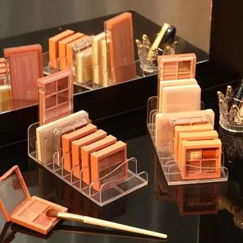 Износостойкий держатель для макияжа, держит стол в чистоте PS 7 слотов Прозрачный лоток для теней для ежедневного использования прозрачный