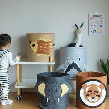 Износостойкий фетр, практичный удобный держатель для хранения корзины для белья, книг и мелочей C