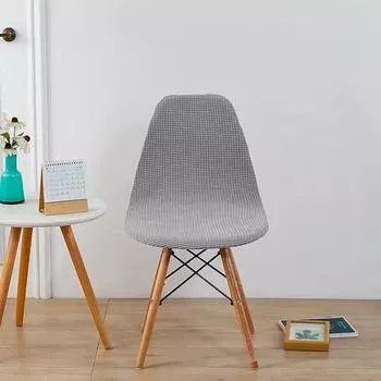 Износостойкий и пыленепроницаемый эластичный чехол для стула Овальный чехол для стула из кукурузной шерсти с утолщенной оболочкой Чехол для стула с акцентом бежевый