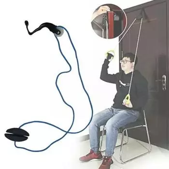 Износостойкий плечевой шкив с регулируемой длиной для тренировки шейного отдела позвоночника, терапия шкивом розовый