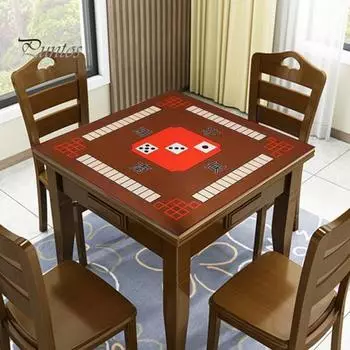 Износостойкий, прочный, водопоглощающий, моющийся коврик для маджонга, коврик для покера из ткани для маджонга, игровое использование кофейный