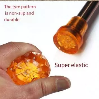 Износостойкий резиновый чехол для костылей, аксессуары для трости, защитная накладка на головку костыля 25MM оранжевый