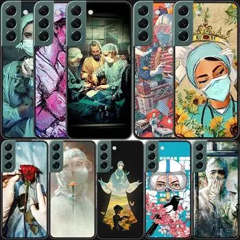 Изображение врача отделения неотложной помощи Чехол для телефона Samsung A15 A25 A35 A55 Galaxy A70S A50S A30S A30 A40 A71 A51 A41 A31 A21 A11 A01 Samsung A25 5G