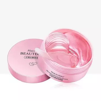 Изображения, 60 шт., коллагеновая гель-маска для глаз с красными водорослями, увлажняющая маска для глаз, уход за глазами для сна, удаление морщин розовый