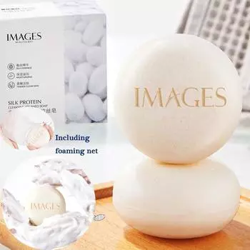 ИЗОБРАЖЕНИЯ Очищающее мыло с протеинами шелка Увлажняющее очищающее средство от загрязнений Очищающее поры Очищающее мыло для тела 100g
