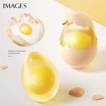 ИЗОБРАЖЕНИЯ Успокаивающее очищающее яичное мыло с аминокислотами Увлажняющее очищающее мыло для очищения от грязи и пор Очищающее мыло для тела 80g