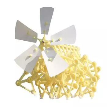 Изобретенная вручную модель ветроэнергетики, сборка шагающего ветроэнергетического робота, креативный подарок для детей as picture