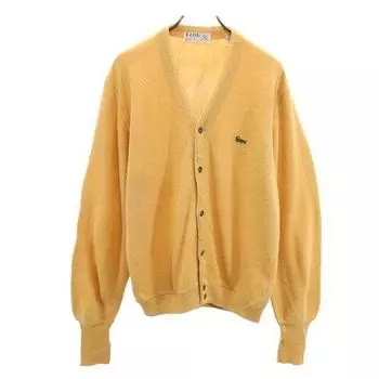 IZOD 60s Made in USA Vintage One point logo embroidery Long sleeve knit cardigan Men s Used