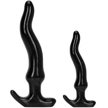 Изогнутая анальная пробка, отверстие в жопе, удлиненный удлиненный, глубокий анальный штекер, расширение, анальный клуб, женский мастурбатор S