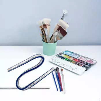 Изогнутая линейка для рукоделия и дизайнерских проектов 30cm