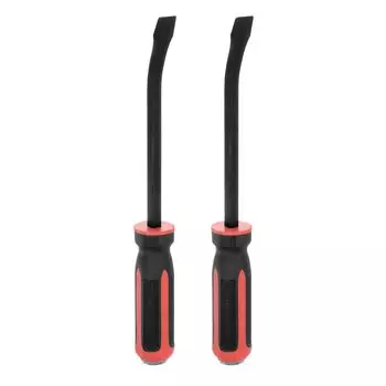 Изогнутая отвертка uxcell из 2 предметов с ударом, идеально подходит для подъема и подъема предметов, 12-дюймовый колпачок из хром-виниловой стали, нескользящая ручка,