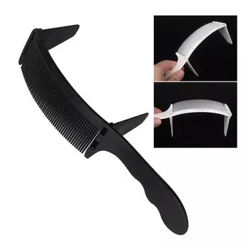 Изогнутая парикмахерская расческа профессиональная парикмахерская расческа изогнутая парикмахерская расческа с зажимом для позиционирования для салона парикмахера белый