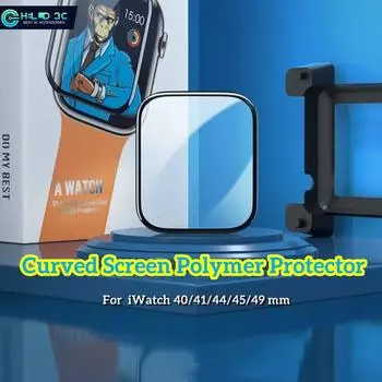 Изогнутая полимерная защитная пленка Blueo, совместимая с Apple Watch S4/5/6/7/8/9/SE, водонепроницаемая, противоударная, против царапин, защитная пленка для экрана iwatch 40mm-S4\5\6\SE