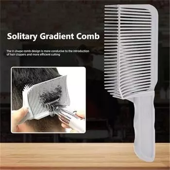 Изогнутая расческа для стрижки волос, расческа для стрижки волос, расческа для растушевки волос с плоской вершиной серый