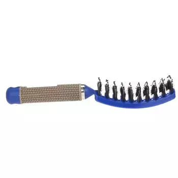 Изогнутая расческа с щетиной кабана, профессиональная расческа для распутывания волос, массажная расческа для головы, расческа для парикмахерских для женщин и мужчин синий