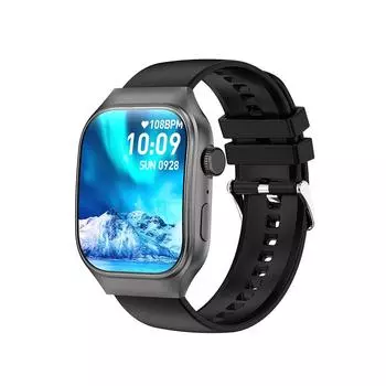 Изогнутые смарт-часы 2,01 дюйма Full Touch смарт-браслет для тренировок на открытом воздухе мониторинг сердечного ритма смарт-часы чёрный