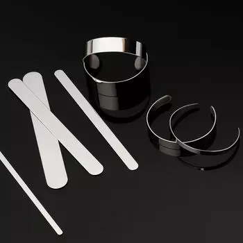 Изогнутый браслет из нержавеющей стали 304, 1 шт., кожаный браслет, многоразмерное отверстие, сделай сам, кожаный браслет растительного дубления, стильный сердечник