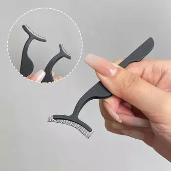 Изогнутый черный пинцет для ресниц — идеальный бьюти-инструмент для нанесения накладных ресниц, идеально подходит для новичков чёрный