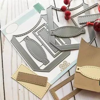 Изогнутый карманный металлический резак 11,3*10 см для скрапбукинга, изготовление альбома, шаблон для высечки своими руками