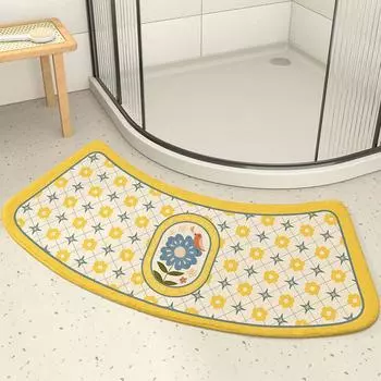 Изогнутый коврик для ног, впитывающий нескользящий коврик для ванной комнаты, коврик для двери в ванную комнату, коврик для двери в ванную комнату 40X80cm