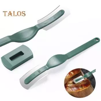 Изогнутый нож для хлеба с эргономичной ручкой, сверхлегкий скребок для выпечки, инструмент для хлеба, кухонные принадлежности зелёный