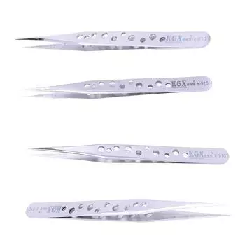 Изогнутый прямой пинцет Прямой изогнутый заостренный пинцет для электроники KGX 915