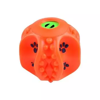 Изогнутый сферический звук, странный звонок, утечка еды, мяч, образовательная игрушка для собак с молярами One Size оранжевый