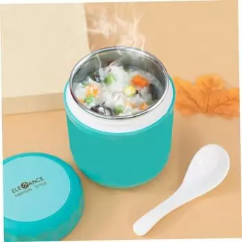 Изолированная банка для супа и каши, Изолированная чашка для хлопьев, Изолированная кружка для молока, Герметичная кружка для супа, Изолированная переносная кружка зелёный