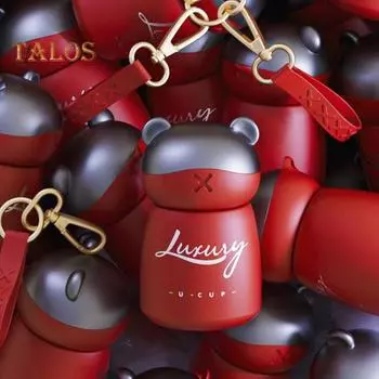 Изолированная бутылка 120 мл, легко носить с собой, сохраняет тепло, полезная изолированная бутылка в форме мини-медведя для школы 120ML красный