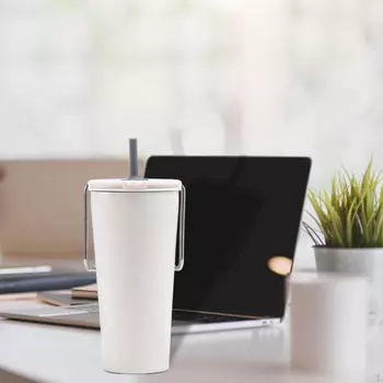 Изолированная бутылка для воды для чая, кофе, многоразовая дорожная кружка на 20 унций, термобелье для поездки в бар белый