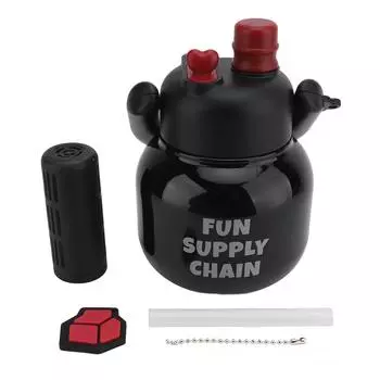 Изолированная бутылка для воды емкостью 680 мл из нержавеющей стали 316, переносная изолированная кружка для воды с трубочкой Black