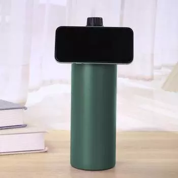 Изолированная бутылка для воды с магнитным креплением для телефона, вакуумная чашка из нержавеющей стали для IPhone, поворот на 360 градусов, держатель для телефона на 90 градусов чёрный