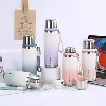 Изолированная чашка из нержавеющей стали, чашка для чая с разделителем, переносная чашка для альпинизма и путешествий, стакан для воды 800ml