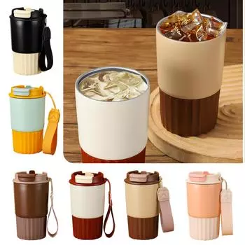 Изолированная чашка из нержавеющей стали с подъемным тросом, чашка для непосредственного питья, установленная на автомобиле, кружка, восьмиугольная кофейная чашка One Size