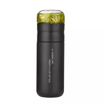 Изолированная чашка с фильтром из нержавеющей стали, бутылка для чая, чашка со стеклянным ситечком, разделяет чай и воду, 300 мл As Shown