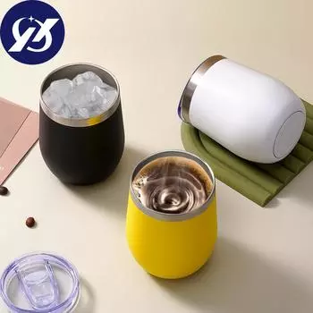 Изолированная чашка с крышкой, кофейная чашка на 12 унций, дорожная кружка, чашка из яичной скорлупы из нержавеющей стали, подарок на день рождения красный